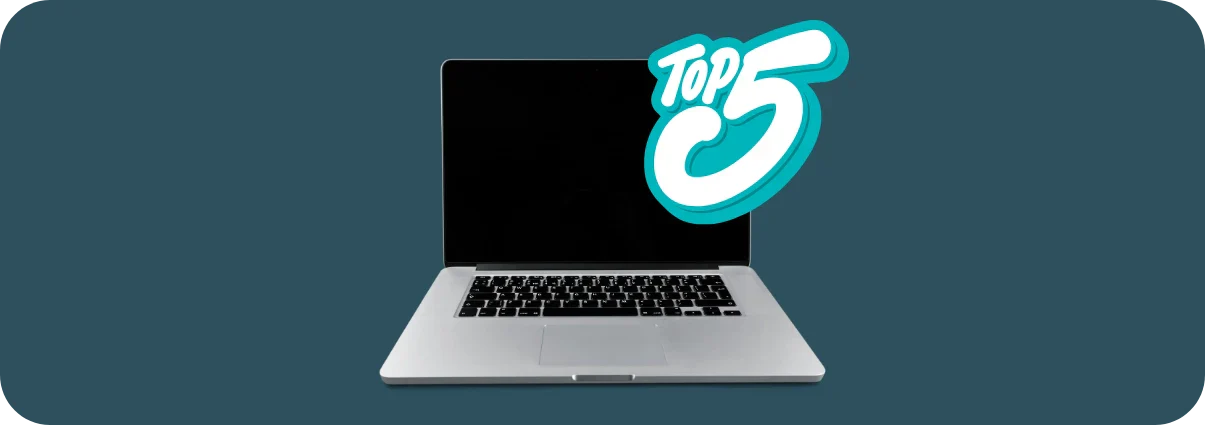 Banner voor top 5 refurbished laptops
