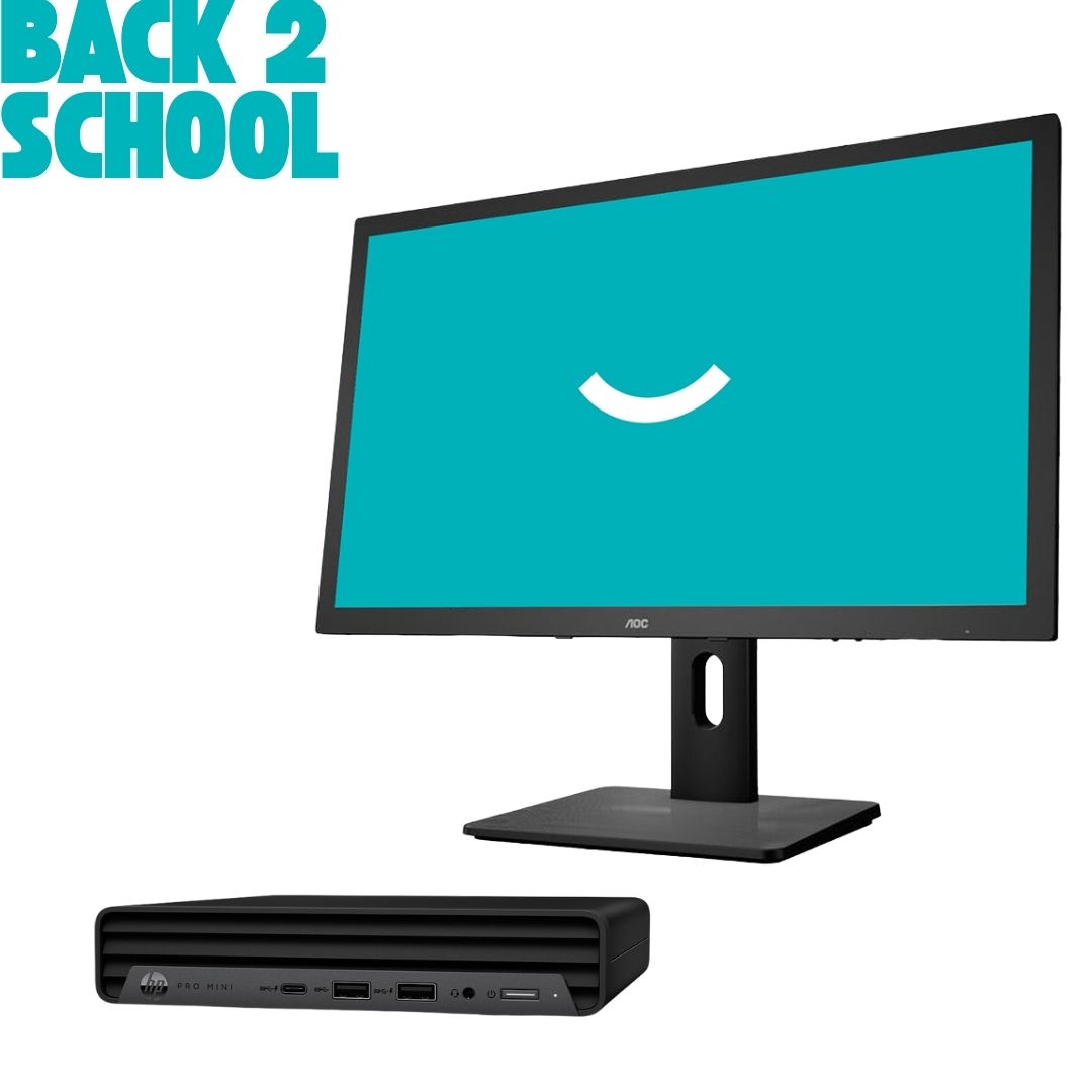 HP Pro Mini 400 G9 Desktop + AOC I2475PXQU monitor | BACK TO SCHOOL combo